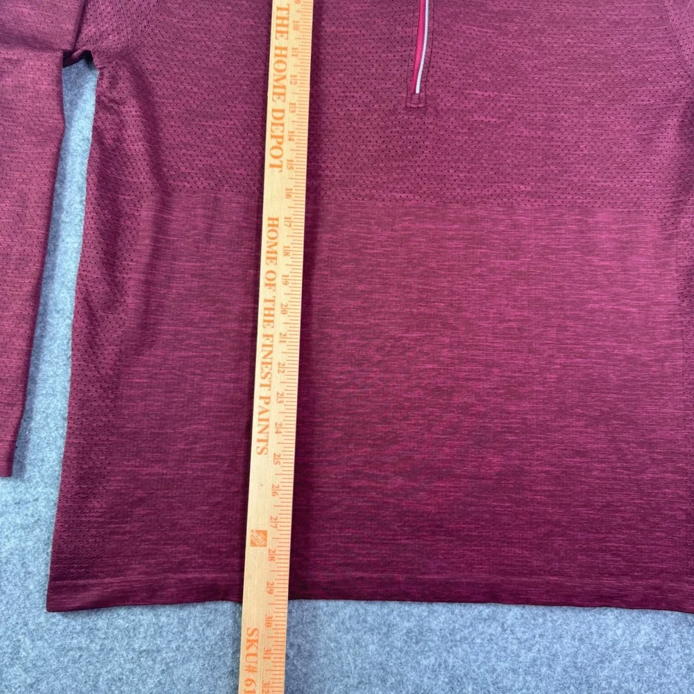 Lululemon Mens Metal Vent Tech Half Zip Pullover XXL Burgundy Heathered Running